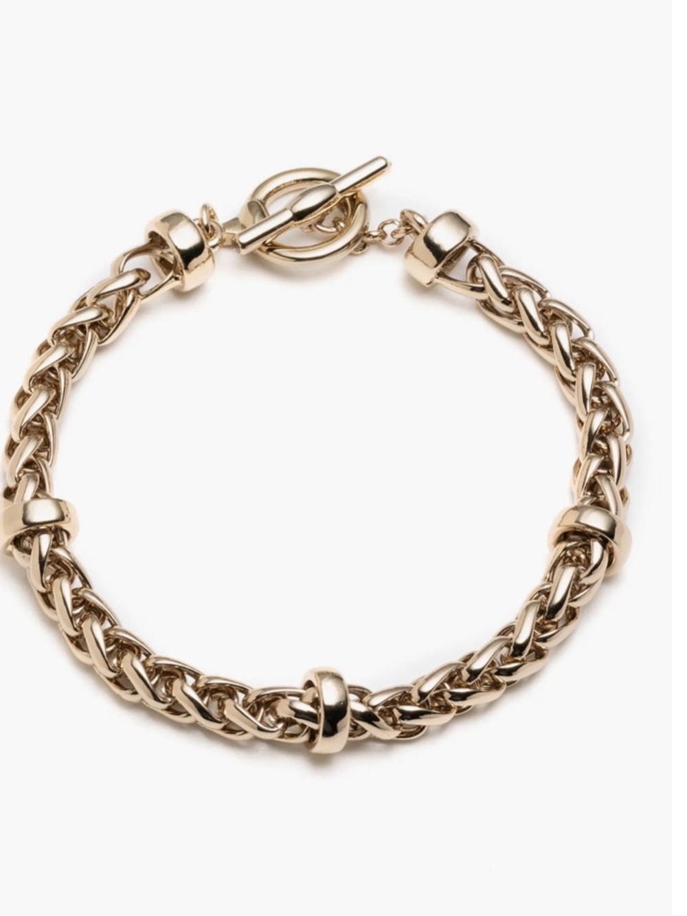 Lauren Ralph Polished Gold Toggle Chain Bracelet - Picture 1 of 5